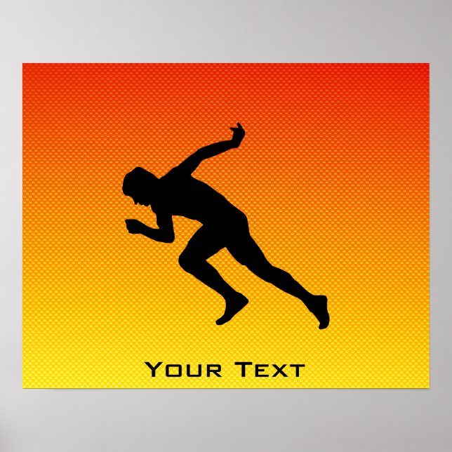 Yellow Orange Running Poster (Front)
