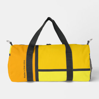 Yellow Orange Scale and your Text, Tricolor Duffle Bag