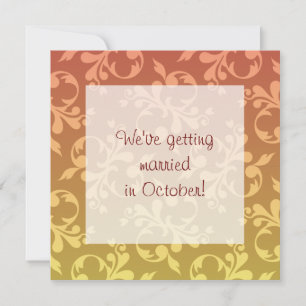 Yellow & Orange Scroll Invitation