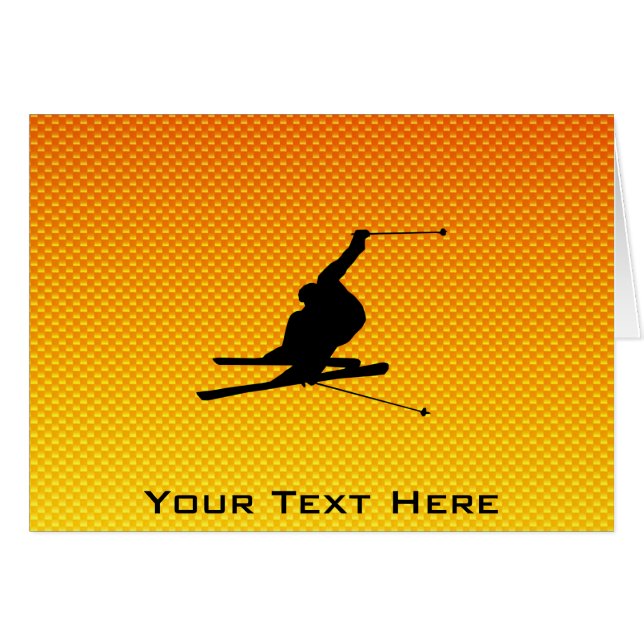 Yellow Orange Snow Skiing (Front Horizontal)