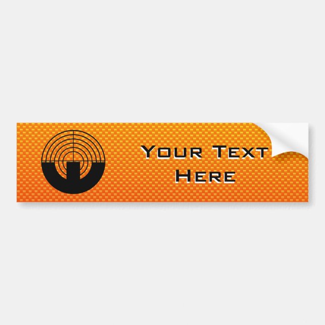 Yellow Orange Sport Shooting Bumper Sticker (Front)