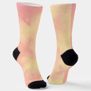 Yellow Orange Storm Clouds Socks