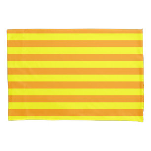 Yellow Orange Stripes Lines Pillowcase
