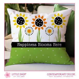 Yellow Orange Sunflowers Customisable Cushion