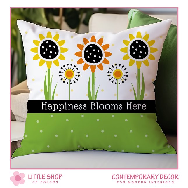 Yellow Orange Sunflowers Customisable Cushion (Creator Uploaded)