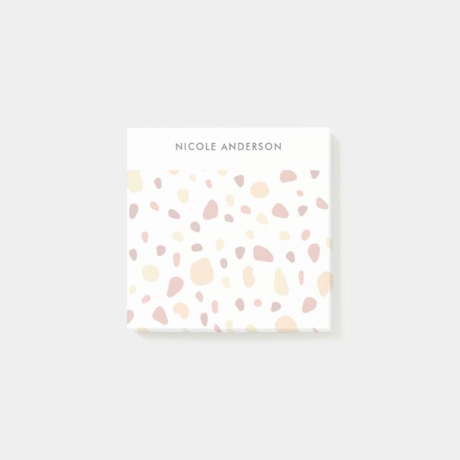 Yellow Orange Terracotta Personalised Post-it Notes (Front)