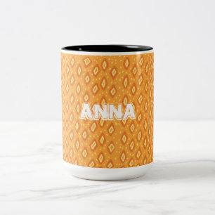 Yellow & Orange Throw Blanket Two-Tone Coffee Mug