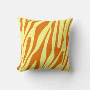 Yellow - Orange Tones Tiger Seamless Pattern Cushion