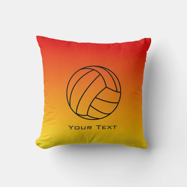 Yellow Orange Volleyball Cushion (Front)