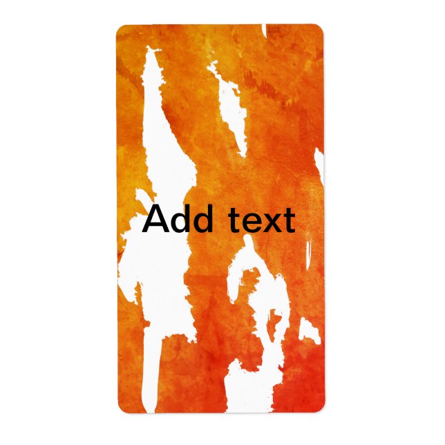 Yellow orange watercolor add text abstract paintin (Front)