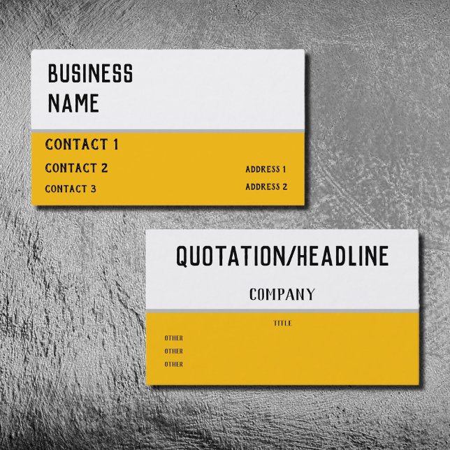 yellow-orange&white minimalist  business card (Creator Uploaded)