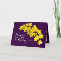 Yellow Orchid Flower Cluster Purple Background