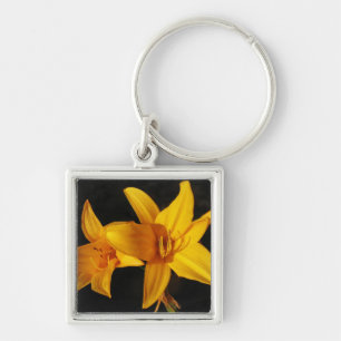 Yellow Orchid Key Ring