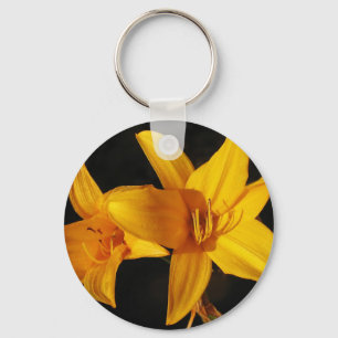 Yellow Orchid Key Ring
