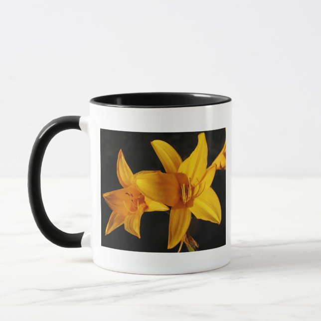 Yellow Orchid Mug (Left)