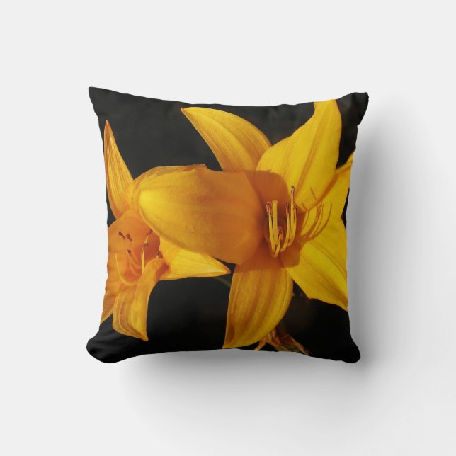 Yellow Orchid Pillow (Front)