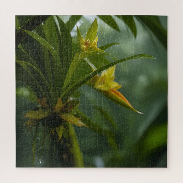 Yellow Orchid Rainforest Jigsaw Puzzle (Vertical)