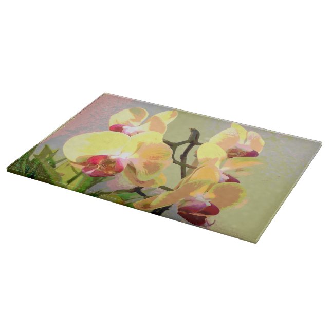 Yellow Orchids in the afternoon sun Cutting Board (Corner)