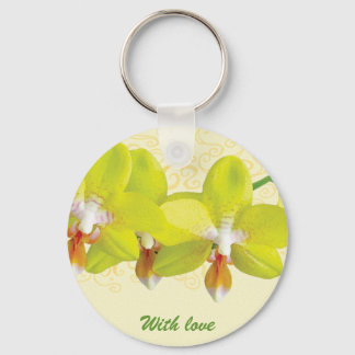 Yellow Orchids Keychain