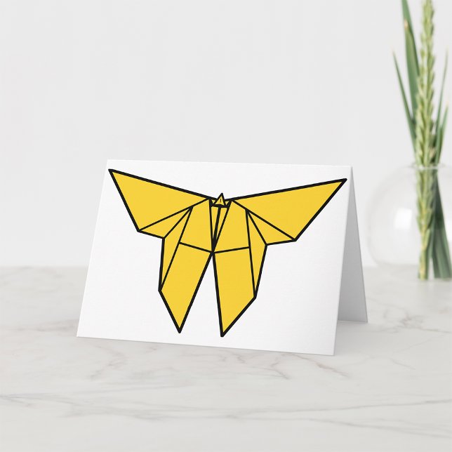 Yellow Origami Butterfly Greeting Cards (Creator Uploaded)