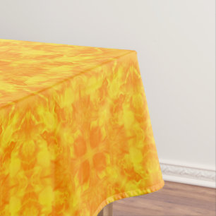 Yellow ornament tablecloth