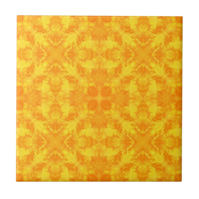 Yellow ornament tile (Front)