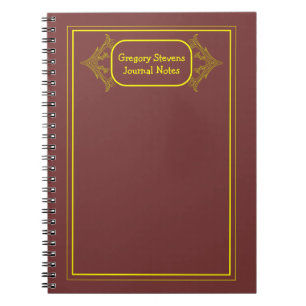 Yellow Ornamental Framed  Notebook