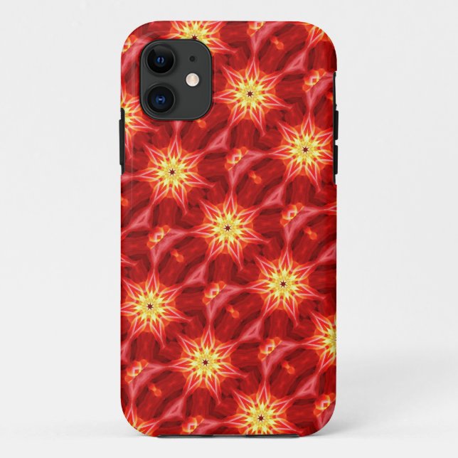 yellow ornaments on red Case-Mate iPhone case (Back)