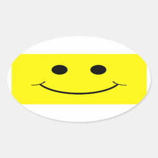 Yellow Oval Face Stickers