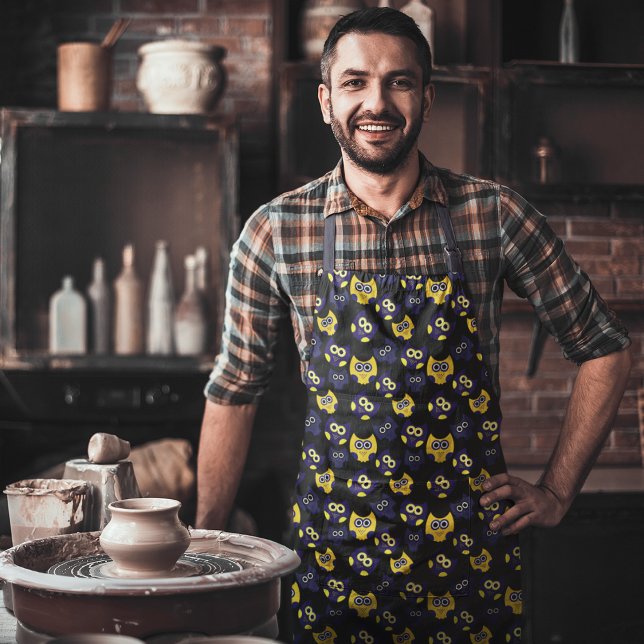 Yellow Owls Apron (Creator Uploaded)