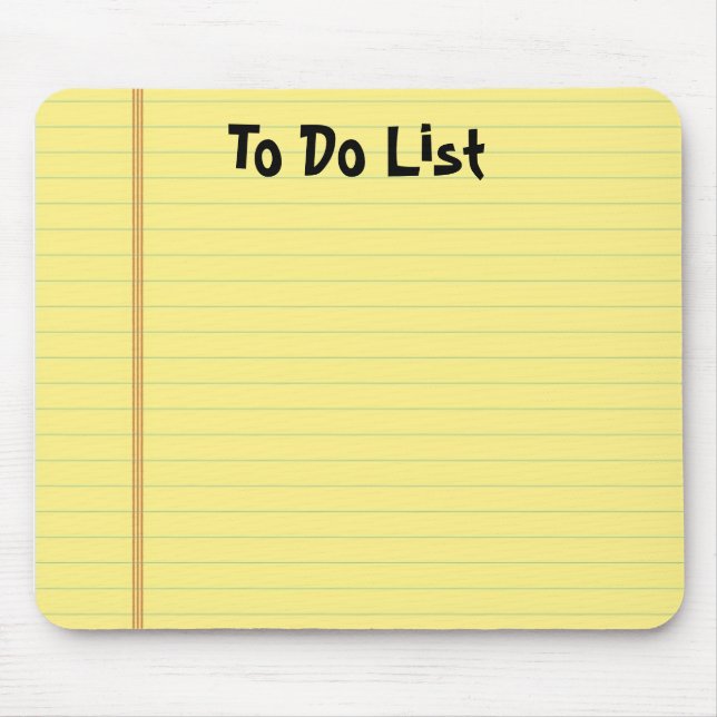 Yellow Pad Mouse Pad (Front)