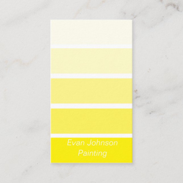 Yellow Paint Sample Business Card (Front)