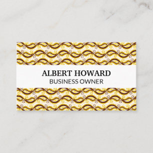 Yellow Paisley Pattern Business Card