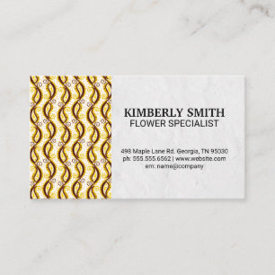 Yellow Paisley Pattern Business Card