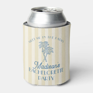 Yellow Palm Spring Pastel Beach Bachelorette Party Can Cooler
