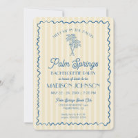 Yellow Palm Spring Pastel Beach Bachelorette Party