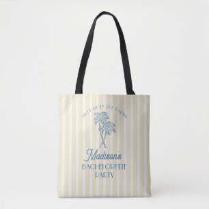 Yellow Palm Spring Pastel Beach Bachelorette Party Tote Bag