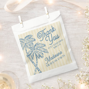 Yellow Palm Springs Beach Birthday Party Cookie Favour Bags
