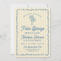 Yellow Palm Springs Pastel Beach Birthday Party