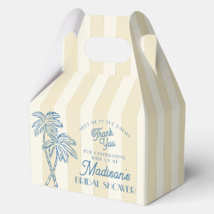 Yellow Palm Springs Pastel Beach Bridal Shower Favour Box