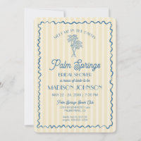 Yellow Palm Springs Pastel Beach Bridal Shower