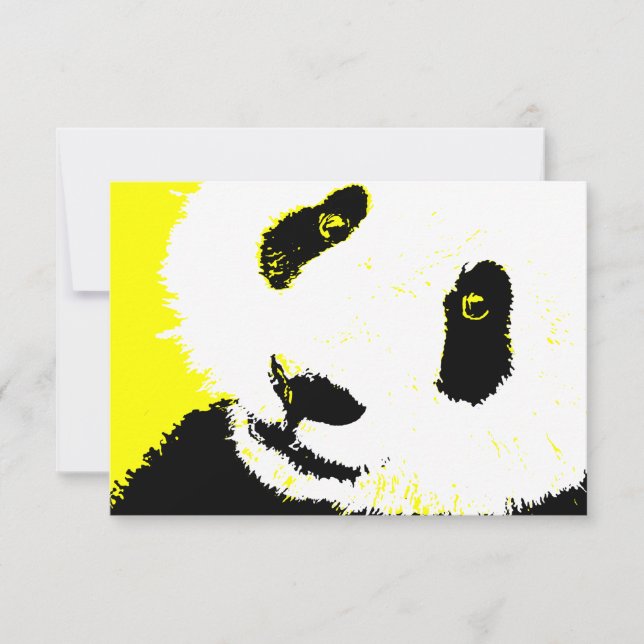 yellow panda invitation (Front)