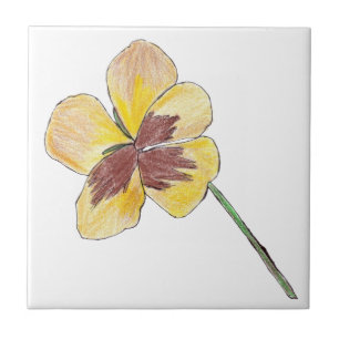 Yellow Pansy Tile