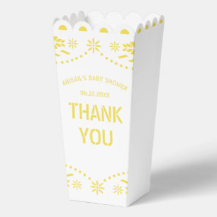 Yellow papel picado Thank You Baby Shower Favour Box