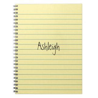 Yellow Paper Spiral Notebook