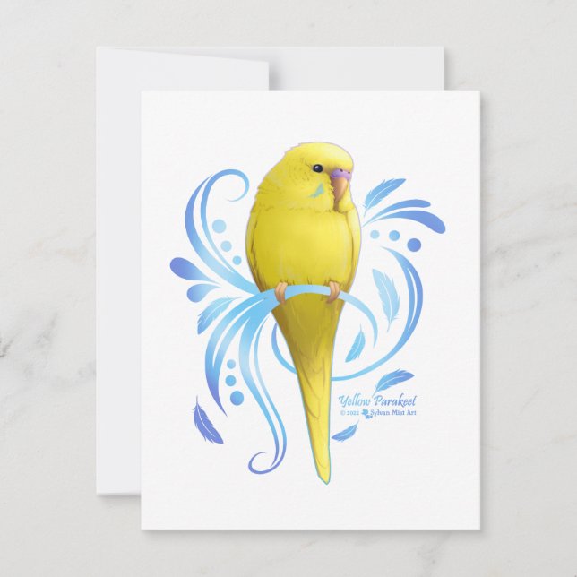 Yellow Parakeet Card (Front)