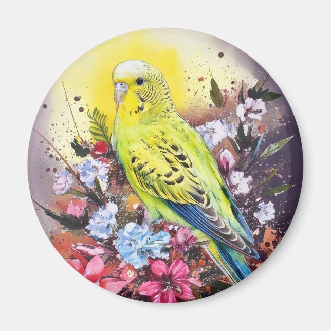 Yellow Parakeet Magnet (Front)