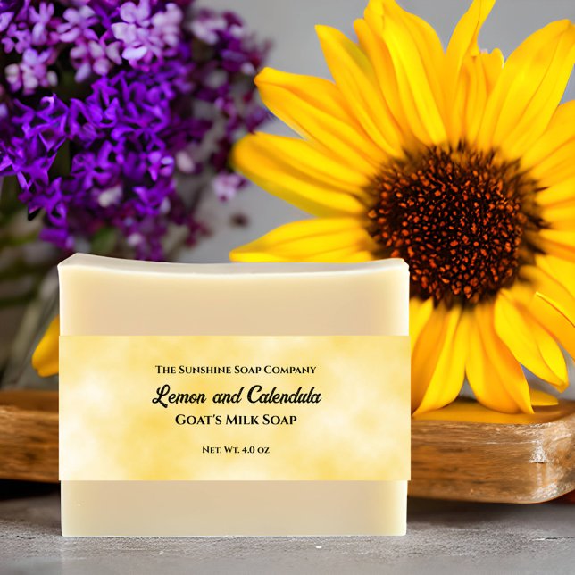 Yellow Parchment Paper Style Soap Belly Band Invitation Belly Band (Creator Uploaded)