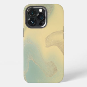 Yellow pastel marble hand drawn iPhone 13 pro case