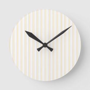 Yellow Pastel stripes wall clocks